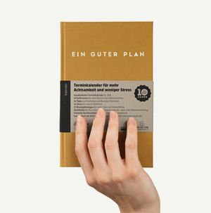 Terminkalender 2027 mit Achtsamkeits-Tipps in verschiedenen Farben erhältlich