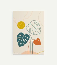 Poster im A4 Format mit floralen Illustrationen in bunten Farben