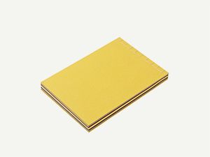 Edles Notitzbuch aus Büttenpapier in Gelb