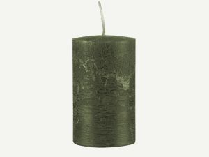 Blockkerze in Olive