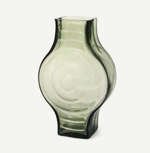 Vase aus recyceltem Glas in Grün