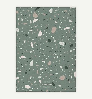 A5 Notizheft mit stylischem Cover im Terrazzomuster