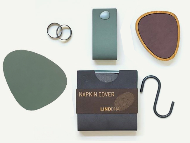 Innovative Produkte aus recyceltem Leder: Mauspad, Glasuntersetzer, Tischsets, uvm.