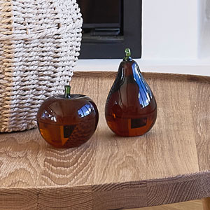 Deko-Apfel aus Glas mundgeblasen in Rot