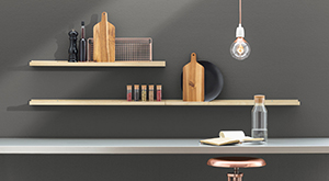 Bilderleisten in 60cm, 80cm und 115cm Länge aus MDF mit Eichenfurnier