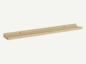 Bilderleiste in 80cm Länge aus MDF mit Eichenfurnier