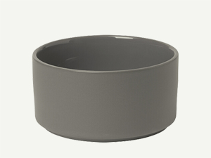 Schale Large aus Keramik in Grau mit matter Außenfläche