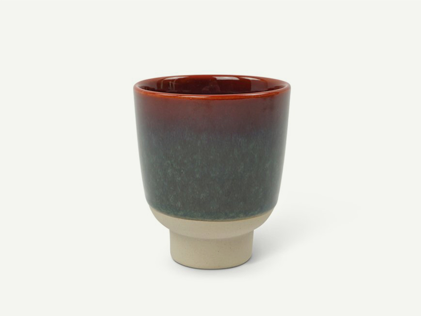 Tasse aus Keramik aus natürlichem Ton in Ziegelrot 260ml