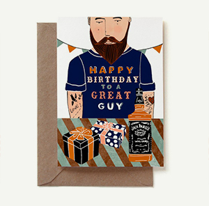 Geburtstagskarte für Männer mit schöner Illustration