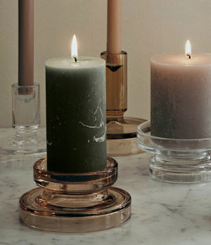 Kerzenhalter aus Kristallglas, für Kerzen mit 10cm