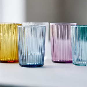 4er-Set Wassergläser in bunten Farben