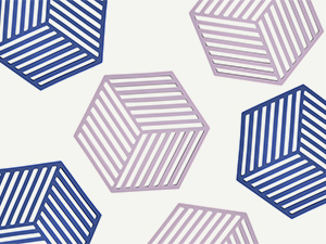 Untersetzer aus Silikon in Lupine und Indigo