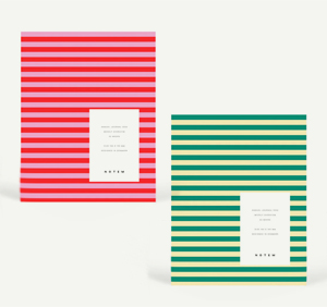 Jahreskalender Softcover im trendigen Streifenlook