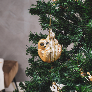 Christbaumschmuck aus Glas in Form von Tieren